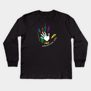 Autism Awareness - Different is Beautiful Kids Long Sleeve T-Shirt